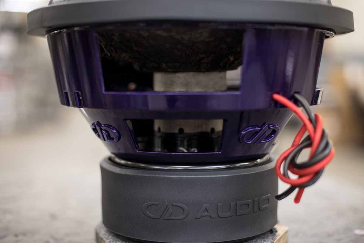 USA Made Subwoofer with purple powder coat basket