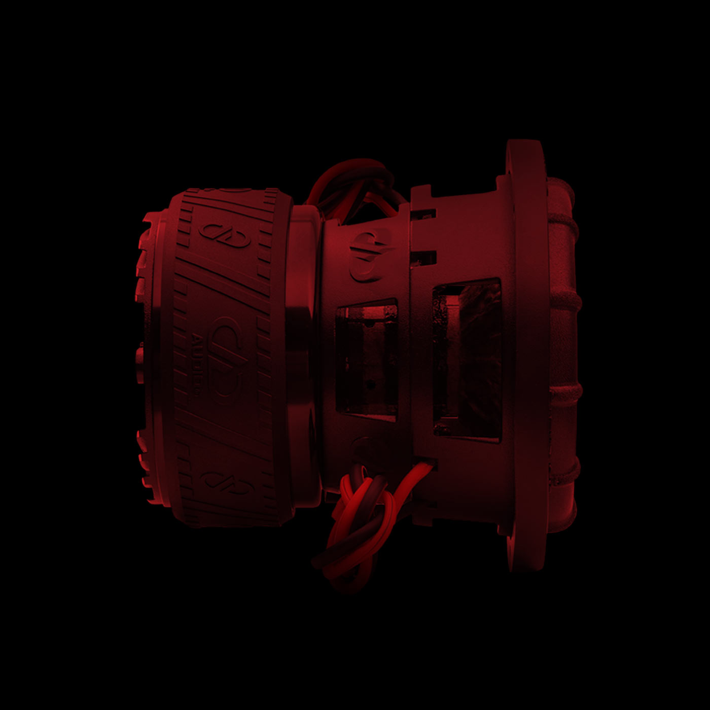 9900 revision c showing slanted back view of motor with an overall red tint on photo