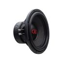 Photo of 12 inch 300 series subwoofer angled right to show part of motor, surround, dustcap and cone