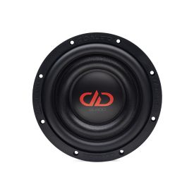 8 inch SL Slim Series Subwoofer front view of logo, dust cap cone and surround